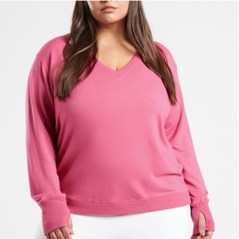 Athleta Sunrise V-Neck Pullover Sweater